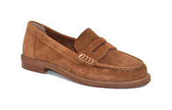 MOCASSINO IN CAMOSCIO HAVANA ELSA N252 MARRONE CHIARO